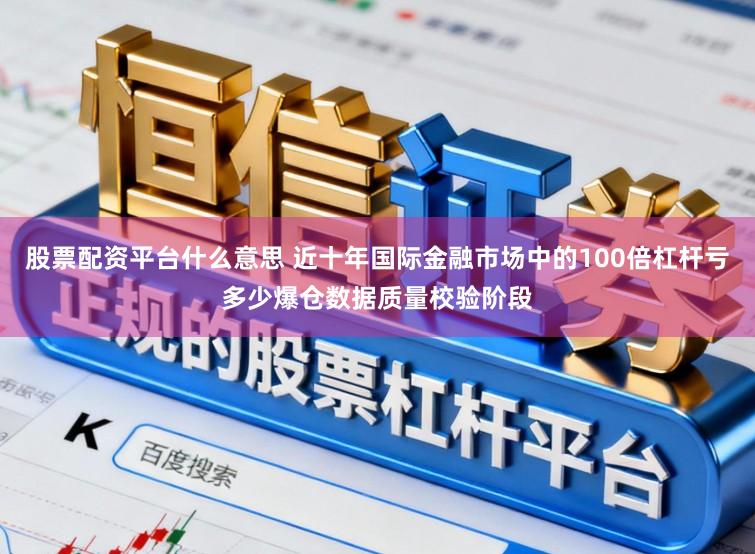 股票配资平台什么意思 近十年国际金融市场中的100倍杠杆亏多少爆仓数据质量校验阶段